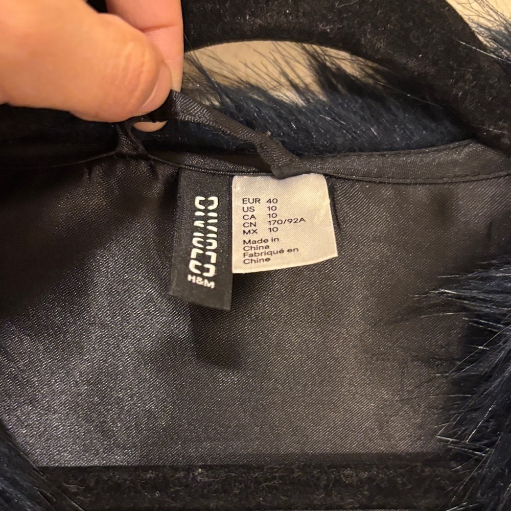 Divided Black Faux Fur Vest - Picture 2 of 10